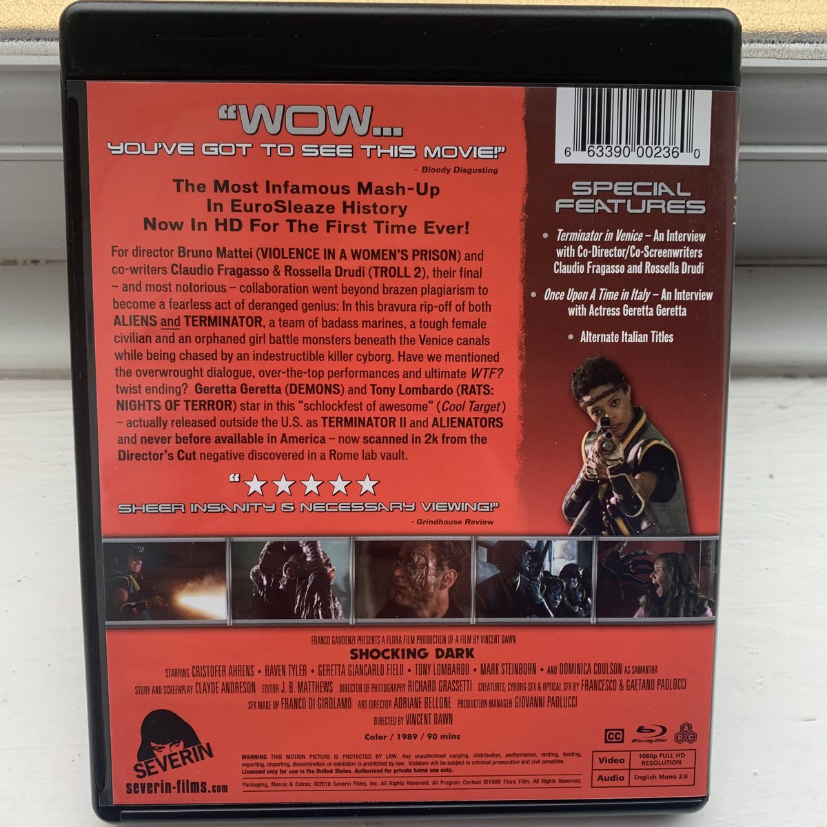 bigkingbadger's tweet photo. After a watch along with @thefilmcrowd this week i HAD to buy this legendary rip off aliens and terminator. It makes me smile how long its been tied up in legal issues, its great! Its so bad its good and its a shameless rip off. #Terminator2 #shockingdark #aliens https://t.co/qyKn46aAvr