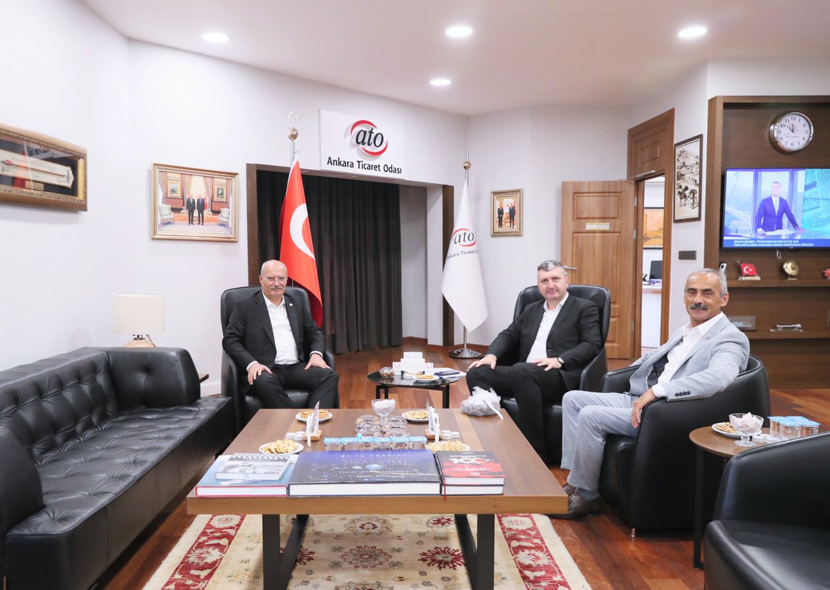 #AnkaraTicaretOdası Yönetim Kurulu Başkanı @GurselBaran, Ünye Ticaret ve Sanayi Odası Başkanı İrfan Akar ve Ünye Ziraat Odası Başkanı Osman Sarıkahraman’ı konuk etti.