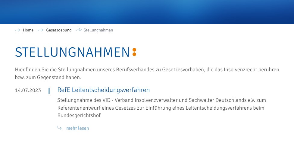 Die aktuelle Stellungnahme des VID zum Referentenentwurf eines Gesetzes zur Einführung eines Leitentscheidungsverfahrens beim Bundesgerichtshof finden Sie hier: vid.de/stellungnahmen…
#BGH #Leitentscheidungsverfahren