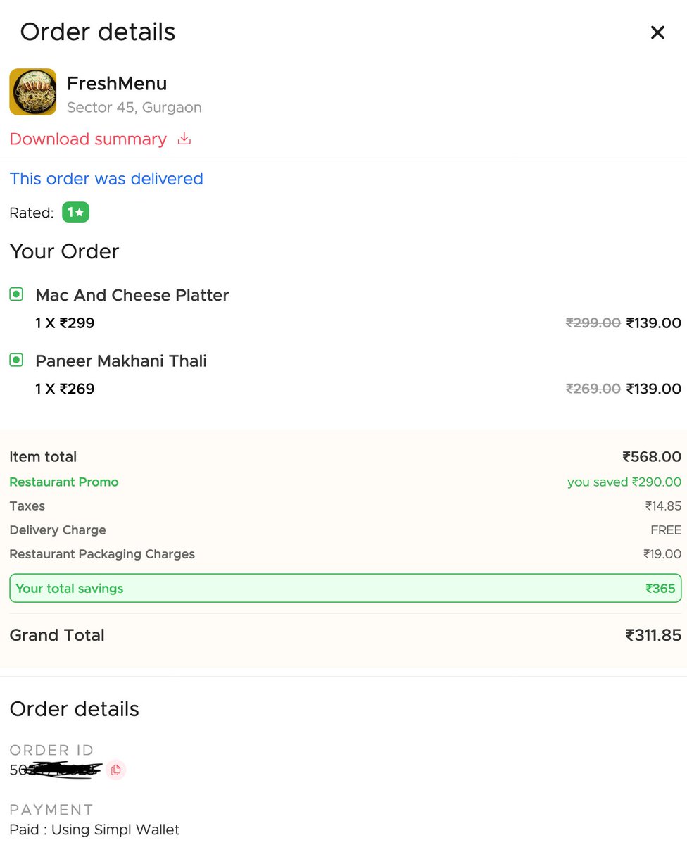 fomo_player's tweet photo. @zomato #freshmenu
Ordered 1 Mac And Cheese Platter from #freshmenu #Sector45 #Gurgaon, and I received cheese platter with Non veg.
What action will @zomato will take regarding #freshMenu restaurant? #Zomato
#DelhiFloods
#DelhiFloodUpdate #food #restaurant #Chandrayaan3 https://t.co/OhJKgqVk7n