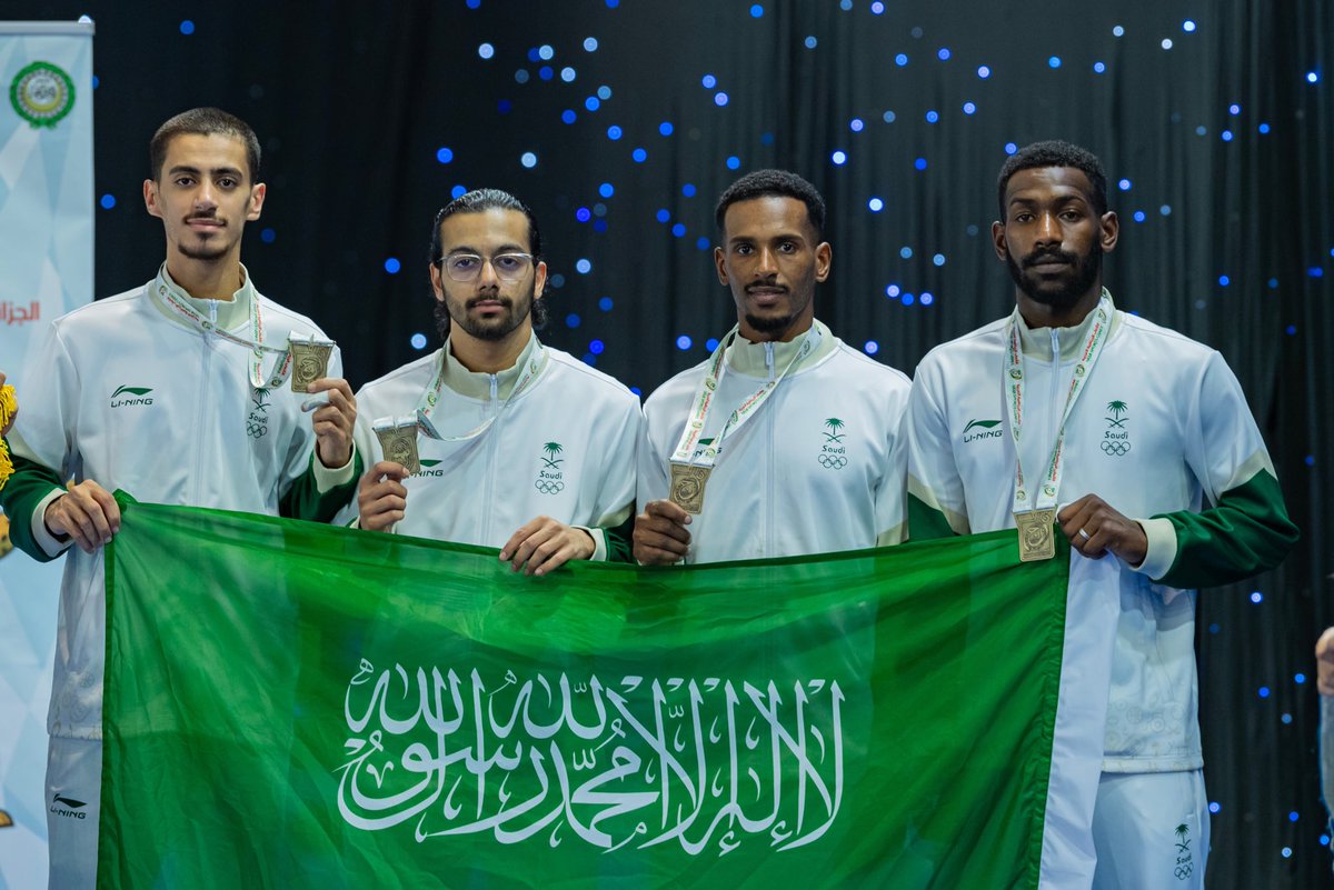 SOTC (@sotc_en) on Twitter photo Continuous Achievements🌟🇸🇦!
The contributions of #SOTC stars with the national teams continue in the Arab Sports Games 15 👏.
🤺| Epee
🥉| Hassan Abed - Omar Al Akkas
🤺| Sabre
🥉| Saad Al Baqami - Ali Al Bahrani
<a href="/FencingKsa/">الاتحـاد السعـودي للمبـارزة</a> Continuous Achievements🌟🇸🇦!
The contributions of #SOTC stars with the national teams continue in the Arab Sports Games 15 👏.
🤺| Epee
🥉| Hassan Abed - Omar Al Akkas
🤺| Sabre
🥉| Saad Al Baqami - Ali Al Bahrani
<a href="/FencingKsa/">الاتحـاد السعـودي للمبـارزة</a>