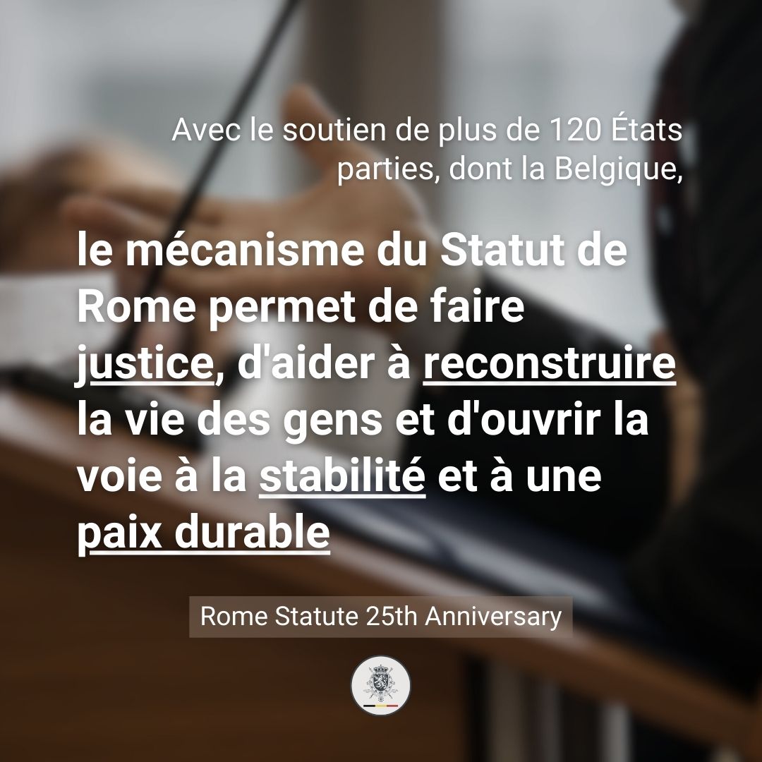 17 juillet, Journée de la justice pénale internationale. Cette journée marque la commémoration de l’adoption du Statut de Rome, traité fondateur de la CPI qui vise à lutter contre l’impunité et rendre justice aux victimes de divers crimes dans le monde.