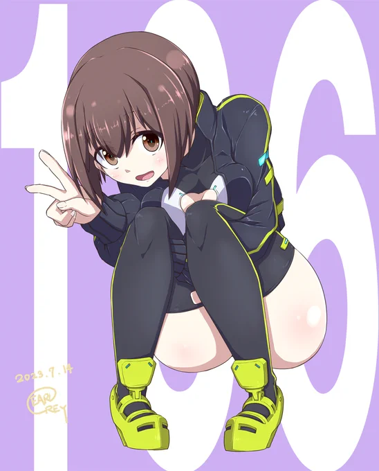以前描いたイベントイラストの単体版ですが一応全体描いてたので #アリスギアお絵かき #須賀乙莉生誕祭