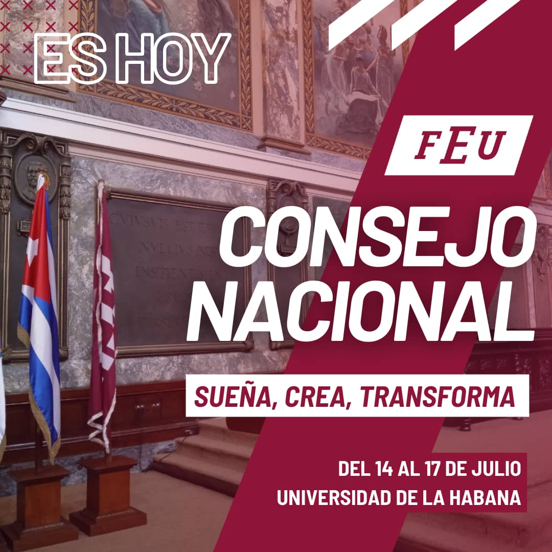 #FEUdeCuba 🥳❤️

😃 Un Consejo Nacional transformador, a la altura de su tiempo. 🇨🇺
Con ideas nuevas y deseos de hacer ✊❤️

#SomosFeu
#AquiEstoyYo
#SueñaCreaTranforma