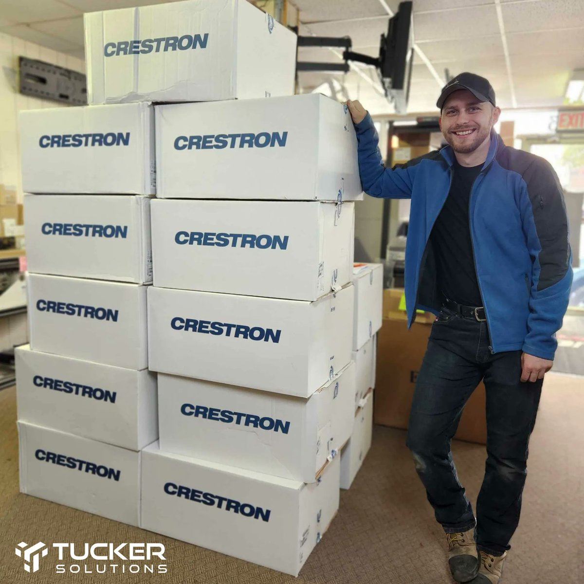 Large jobs call for large deliveries and a solid set of hands to help! 

#TuckerSolutions #Crestron #ProAV #audiovisual #avindustry #avintegration