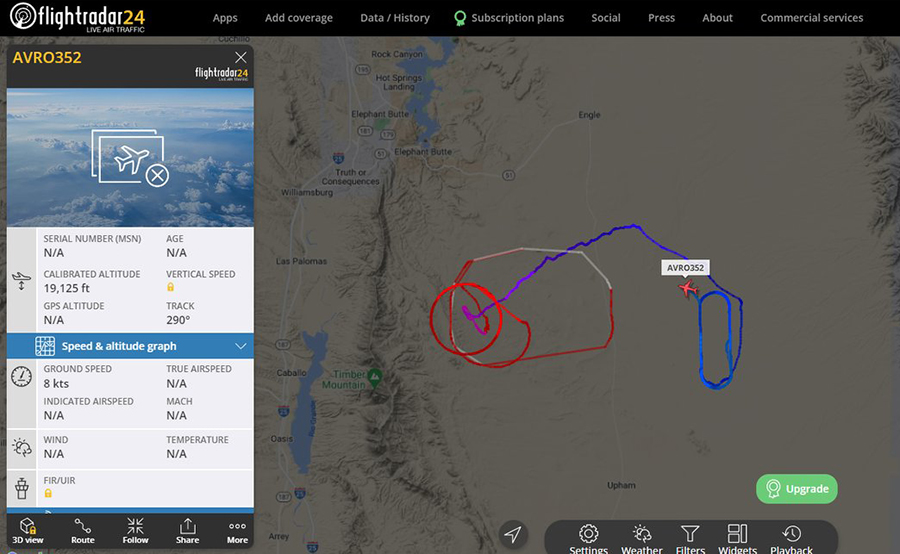 RAeSTimR's tweet photo. Mystery New Mexico high-flying #drone uncovered - 'AVRO352' revealed to be BAE Phasa-35 solar-powered UAV on its first flight to stratosphere #avgeek #drones #HAPS #RIAT #FalconWorks https://t.co/8GX5AVI7TB https://t.co/7PxTJWBHV5