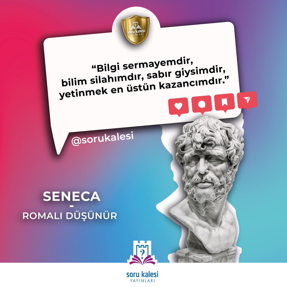 Romalı Düşünür Seneca'nın bu sözünü Soru Kalesi Ailesi olarak biz çok beğendik! Sen ne düşünüyorsun?
#yks #motivasyon #felsefe #tarihnotlari #sözler #önemlibilgiler