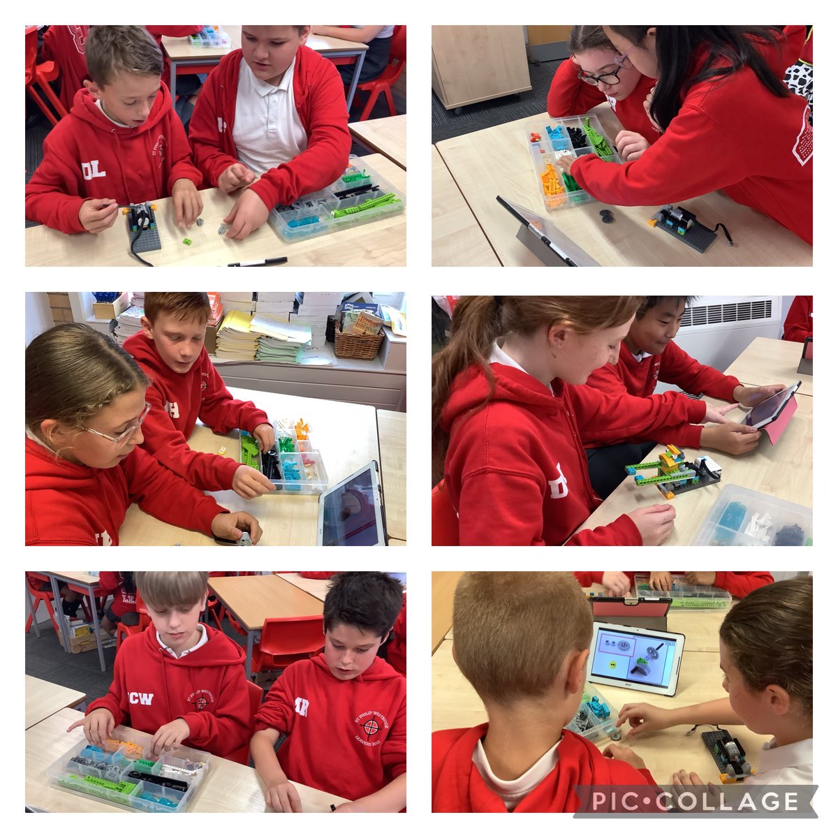 stphilips6yc23's tweet photo. This morning we were lucky enough to take part in a Lego workshop, where we created our our algorithms, and used these algorithms to make our Lego creation, a monkey, drum! We changed the speed of the drumming and added voice control. #teamStPhilips @StPhilipCEAP https://t.co/qFVnyOKvms