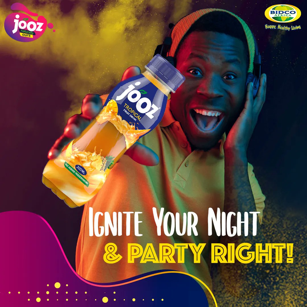 bidco_beverages's tweet photo. Add a splash of fruity fun to your weekend parties with our refreshing fruit drink juice! 🎉🍹🌴 

#Jooz #WeekendVibes #PartyTime #FruitfulIndulgence https://t.co/JxzCctxdD9