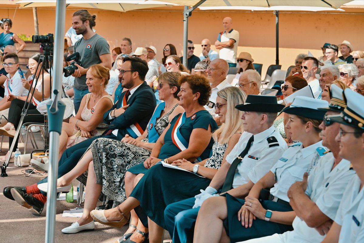 MassonBryan's tweet photo. 🇫🇷 Joyeuse fête nationale à tous les Français !

Heureux d’assister ce matin à la cérémonie patriotique et républicaine de #VilleneuveLoubet. 

Merci @lionnelluca06 pour ce discours si fièrement français ! https://t.co/3XNbzy05DD
