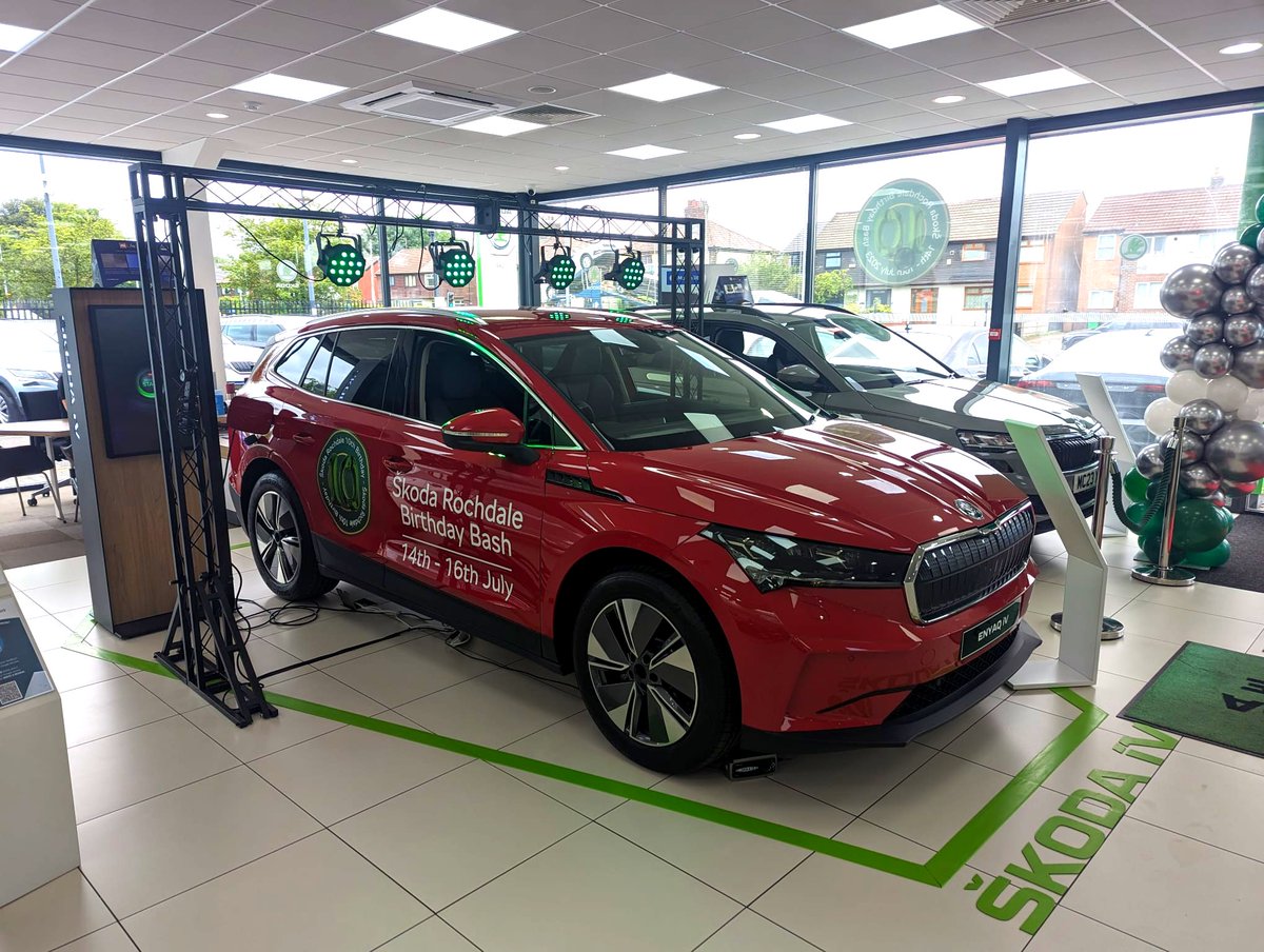 Join us for a cork-popping weekend as we mark Skoda Rochdale's 10th Birthday! 🍾🎈

We have a limited number of appointments left, and they're filling up fast, so get in touch with the team and let's toast to 10 years of Skoda Rochdale! 🎉

Contact us 👉 rrg-group.com/skoda/dealersh…