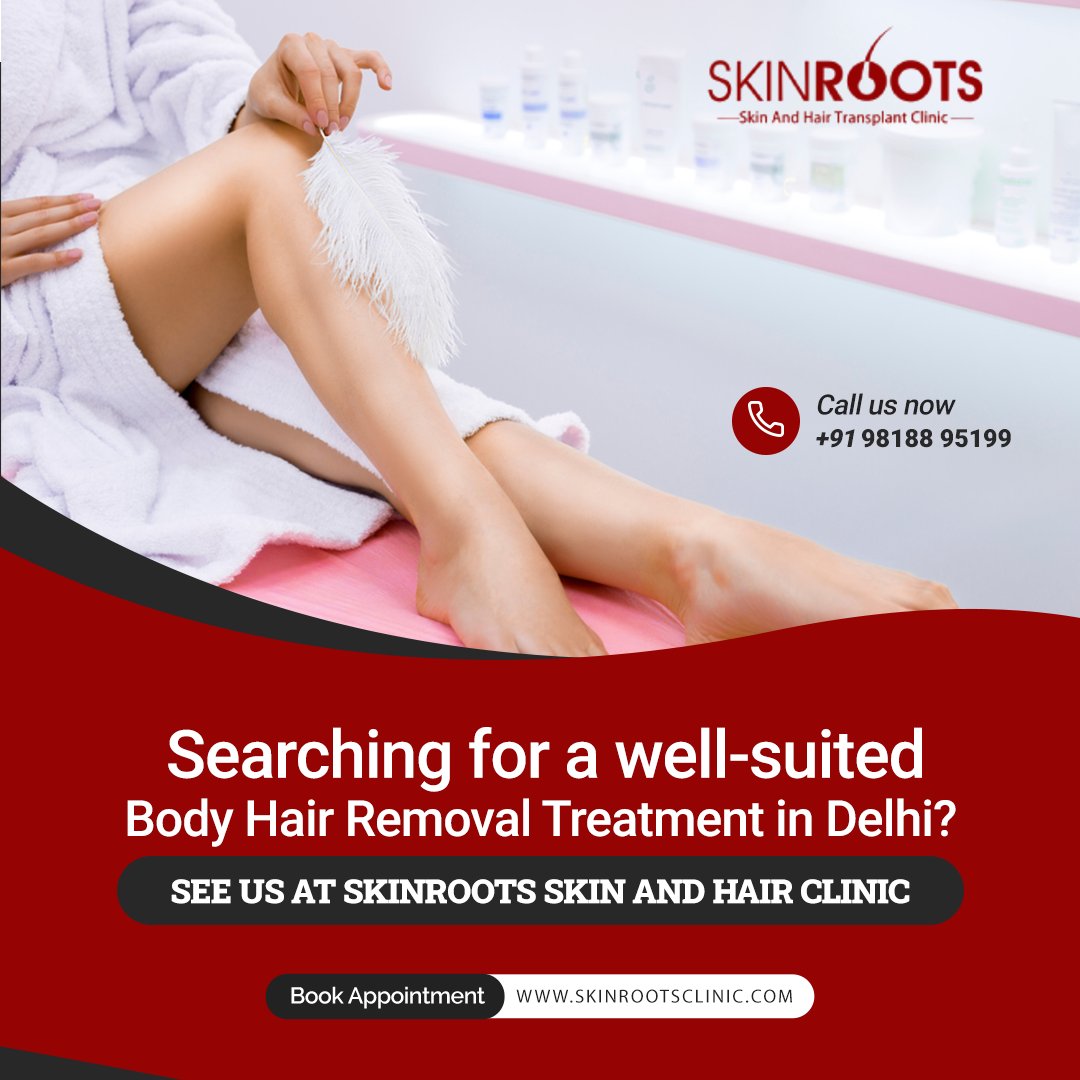 Tired of unwanted body hair?💫

Get the smooth, hair-free skin you've always wanted with laser hair removal from Skin Roots!🪶

📞 Call us : +91-87003-53466
.
.
#Skinroots #HairFree #HairFreeCareFree #Dermatologist #SkinClinic