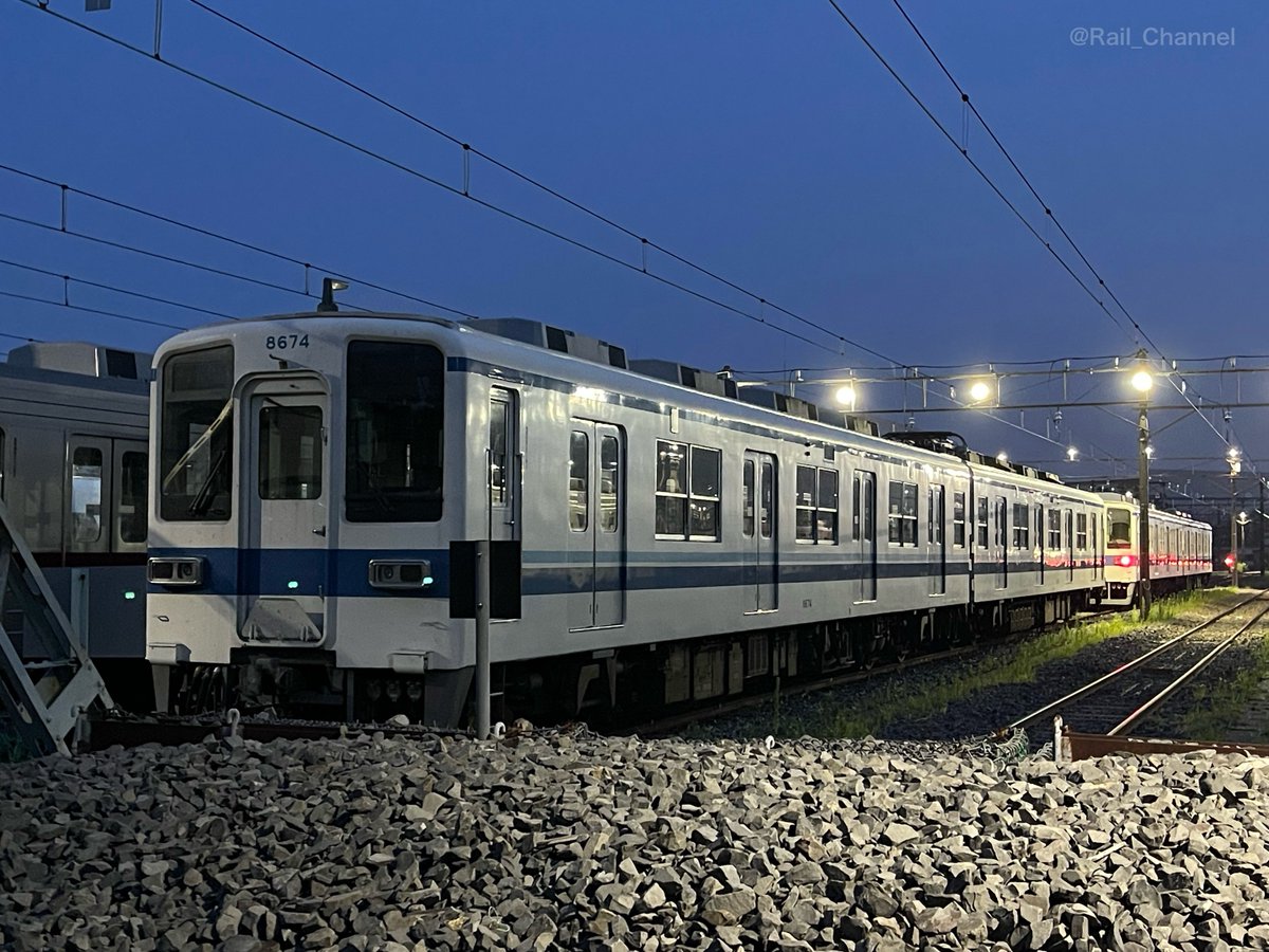 Rail_Channel's tweet photo. 2023.7.14 #春日部支所
#61103F は動きなし。館林運用車は #8574F (前に居るのは #8565F)と #803F #853F。853F は撮影中に出て行きました
#野岩鉄道 #6050型 #800型 #850型 #8000系 https://t.co/jctS4H0urR