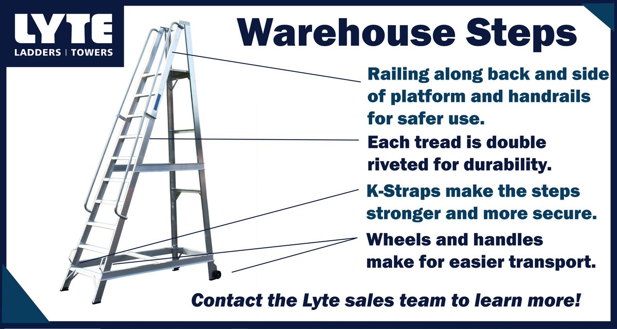 Just like the rest of our product range, Lyte Warehouse Steps are built to last!

Contact the Lyte sales team to learn more:
📲 01792 796666
✉ sales@lyteladders.co.uk

#ladders #accessequipment #warehouse #warehousesafety #madeinbritain