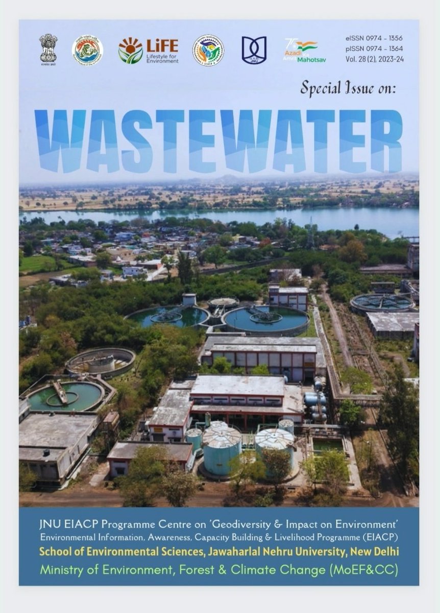Read Articles of the Newly Released Special Issue on 'WASTEWATER' Volume 28 (2).
🚱💧🚰
jnuenvis.nic.in/newsletters/Wa…

#wastewater #WasteReduced #wastewatertreatment #reuserecycle #wastewatertreatmentplant #cleanwater #environment #pollution #sustainable #SDG #Sustainability