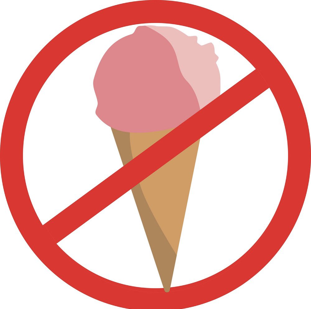 Sorry, due to the inclement weather, there will be no ice cream sales today 🌧️😢