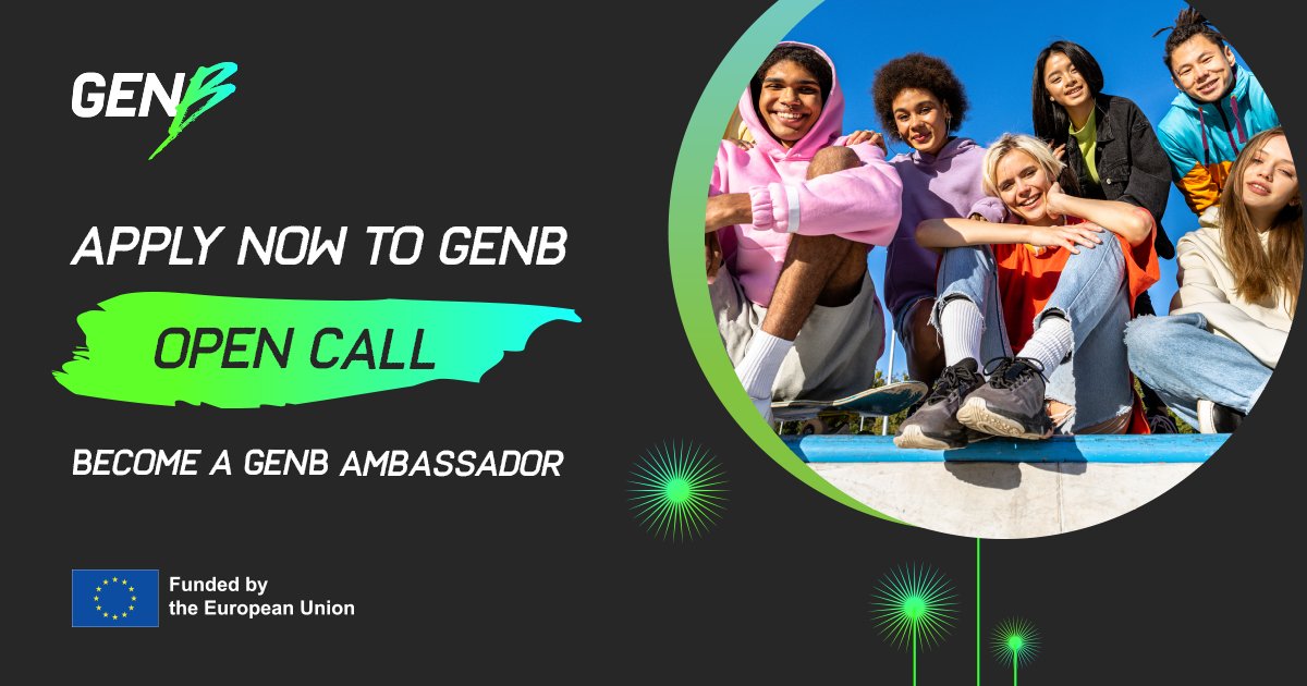 #GenBCall Become a GenB Ambassador! 😎 Spread the #bioeconomy, #sustainability, and #circularity! 🍃Are you under 30 and interested in #bioeconomy? We are looking for you!💪 Learn more about our call👉genb-project.eu/ambassadors/be…