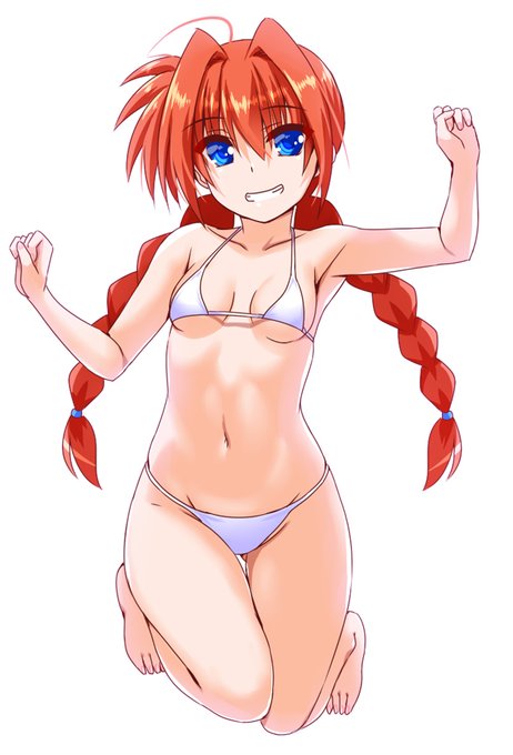 夏コミ表紙絵から⑦
ヴィータとリィン
お胸のサイズ的に入れるかどうか迷ったけど、
この二人もちょっとだけ参加してもらいました。 