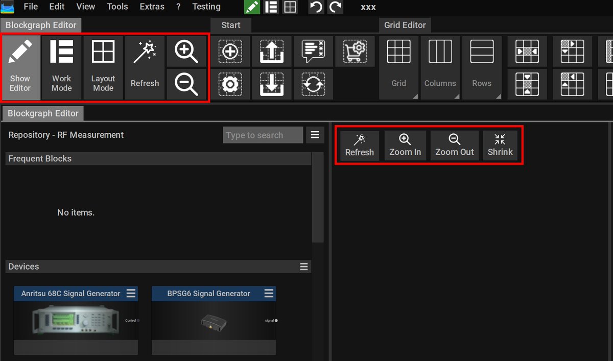 Aaronia_AG's tweet photo. Our Block Graph Editor gets Major Updates:
New buttons for "shrink/auto adjust (F6)", "refresh (F5)" and additional new icons within the ribbon bar boosting the overall usability.
What do you think?
#Aaronia #SDR #SpectrumAnalyzer https://t.co/uSa6huBi7s