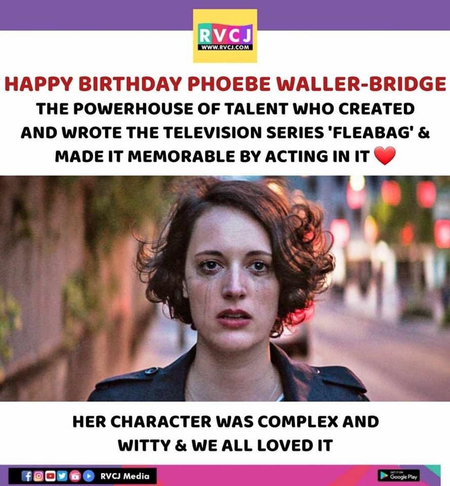 Happy Birthday Phoebe Waller-Bridge!

#phoebewallerbridge #fleabag #actress #series #rvcjmovies