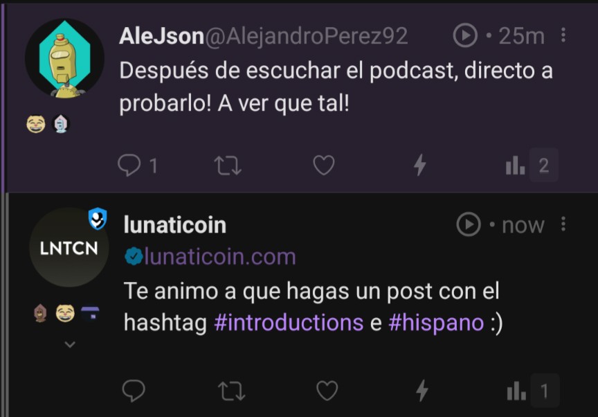lunaticoin's tweet photo. Haz como Alejandro y anímate a testear NOSTR:

1. Escoge tu App:
Web?
- https://t.co/JuTw1K0MOn
- https://t.co/HvZMrdF2ie

Android?
- Amethyst

iOS?
- @damusapp 
- Nostur

2. Crea tu identidad
3. Guárdala bien
4. Haz una nota de presentación con #introductions e #hispano

LFG 💜 https://t.co/7ozeGoWafG