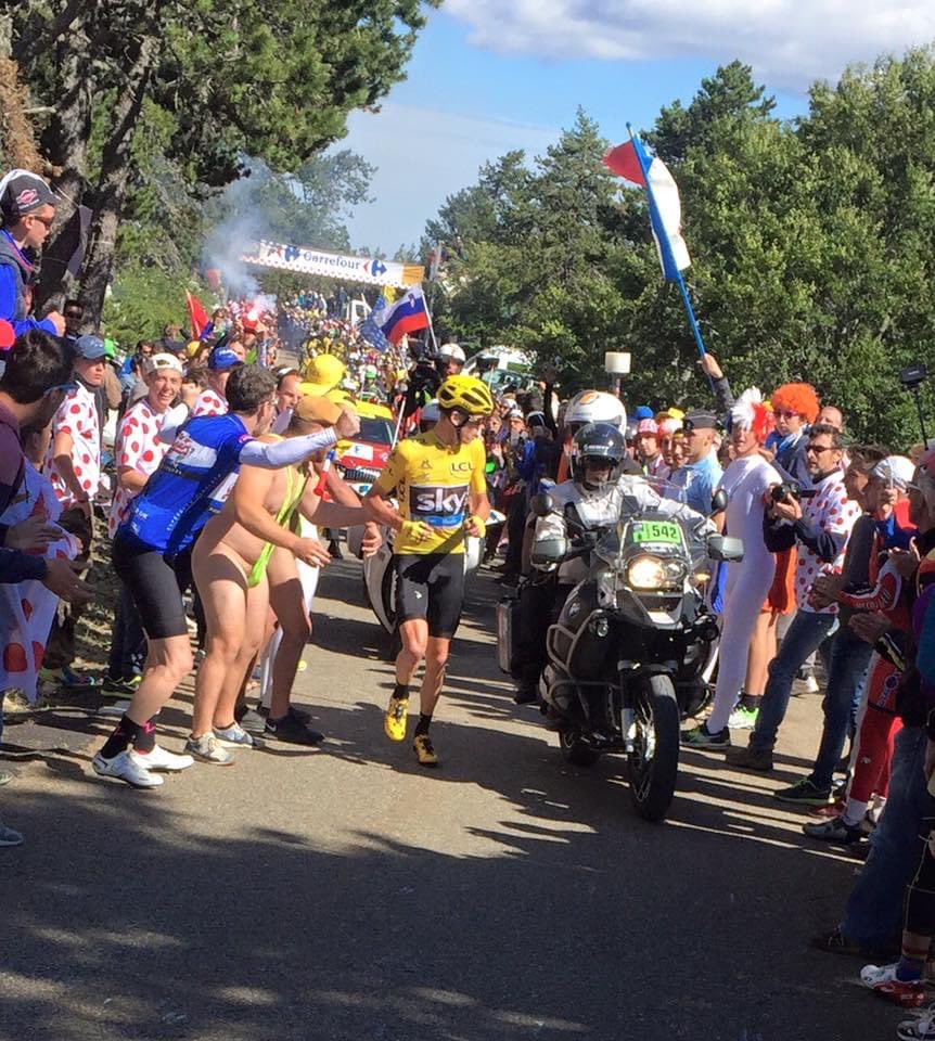7 years ago today Chris Froome ran past me on Mont Ventoux 😌