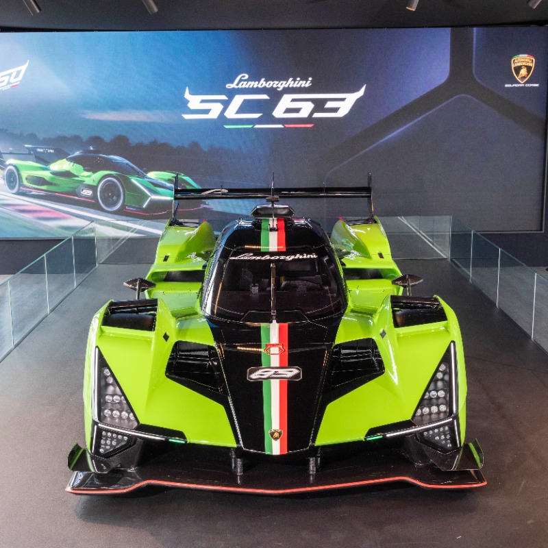 Lamborghini's tweet photo. We can’t wait to enter the track and just drive. The Lamborghini SC63 is our first hybrid racing prototype. Ready to push beyond ordinary races.

#Lamborghini