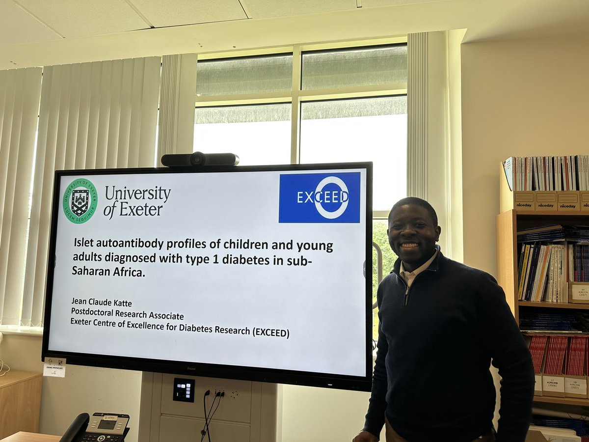 JcKatte's tweet photo. Was thrilled to have presented some of my islet antibody data in #T1D in #Africa to @KGillespieBris team in @BristolUni yesterday. Islet antibody rates are lower in people diagnosed with T1D in SSA and #diabetes duration and age of diabetes onset do not fully explain why. https://t.co/wAMFS7FFOu