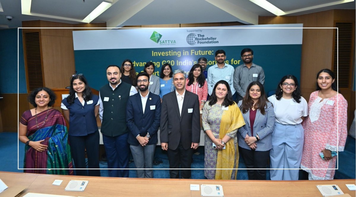 #G20 #RegenerativeAgriculture

The <a href="/RockefellerFdn/">The Rockefeller Foundation</a> and Sattva hosted a roundtable discussion on “Investing in Future: Advancing #G20 India's Priorities for Climate Smart and Regenerative Agriculture” in Delhi recently.

<a href="/deepalikhanna/">Deepali Khanna</a>