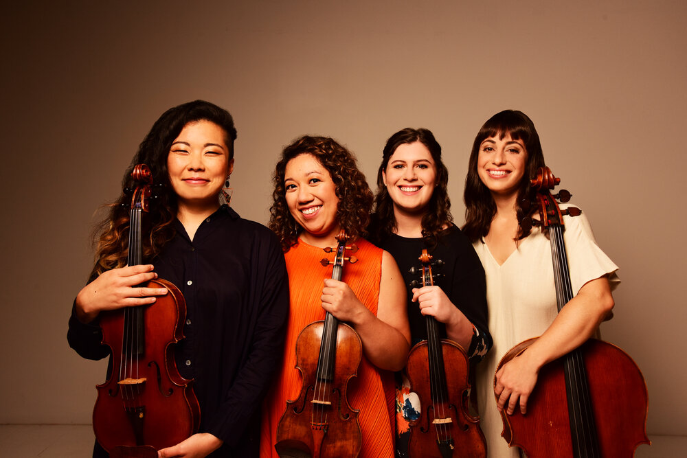 cim_edu's tweet photo. Have you 👂? The Aizuri Quartet, with CIM viola alum Ayane Kozasa (BM '09, Docter), just released a new album, Earthdrawn Skies. The album was released on Azica Records, led by CIM's own Alan Bise (BM '94, Knab). Check it out at https://t.co/h0sjgosMhg. #SeeCIM #AlbumRelease https://t.co/gp0ULCjEna