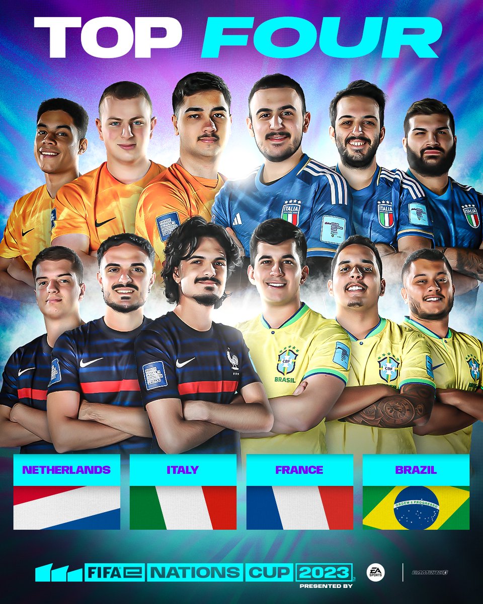 Four Nations - One Dream 🏆🇳🇱🇮🇹🇫🇷🇧🇷 Show some support for your favourites in the comments 👇 Follow the FIFAe Nations Cup on FIFA.gg #FeNC