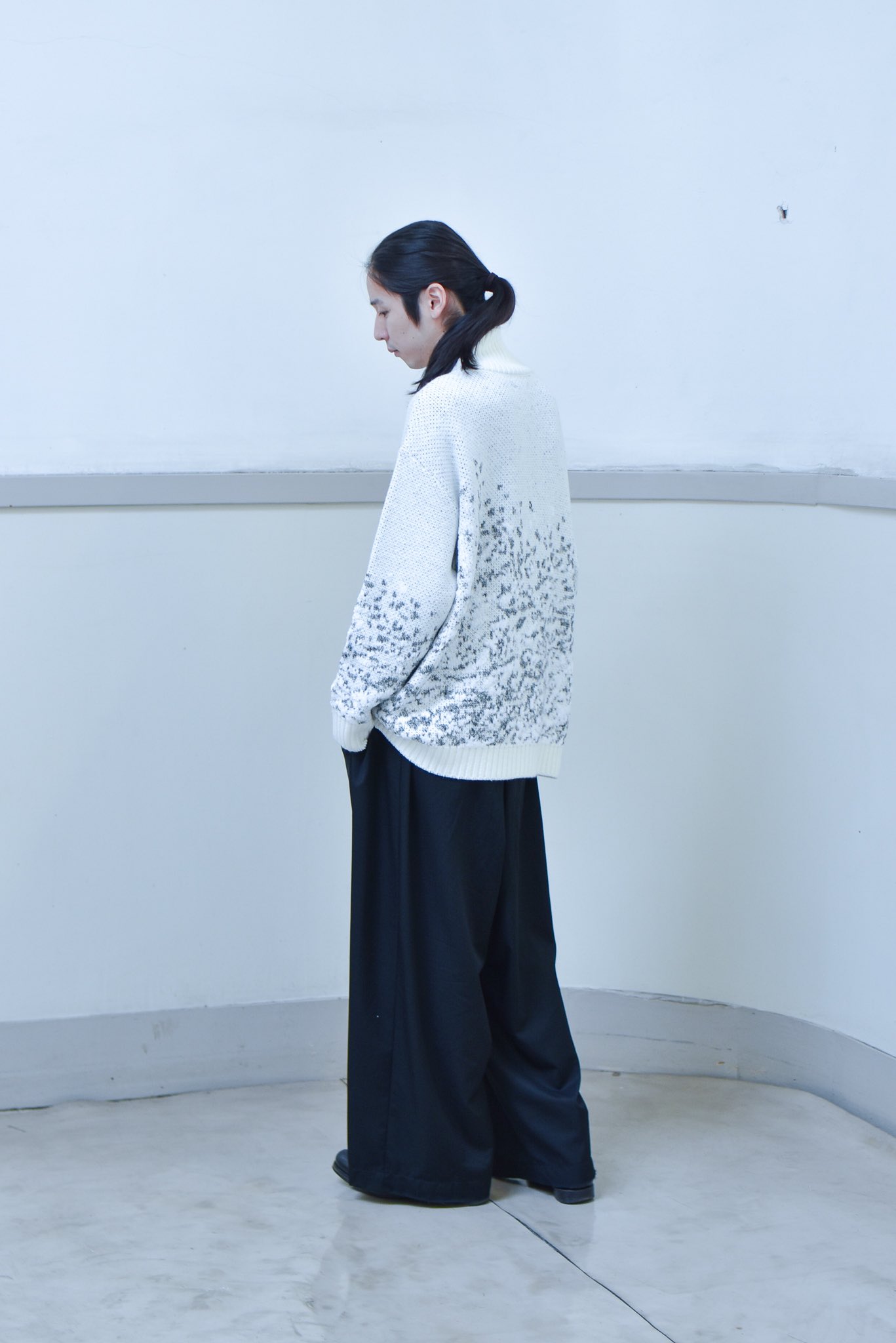 雷鳥ニット　Raicho Jacquard Top - black Raicho Jacquard Top - black | tunica-knit