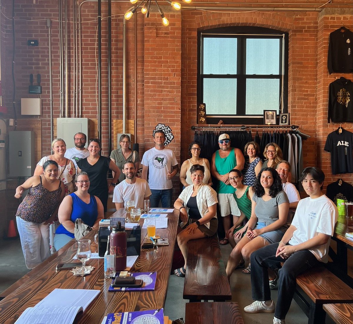 NHFT933's tweet photo. Our Labor Committee organized a happy hour at Armada Brewery to bring members together to discuss how to improve our organizing and how to build solidarity with other unions. We had a great time!
#Organizing #LaborCommittee #Solidarity #UnionSummer https://t.co/vmnn6HwC5a