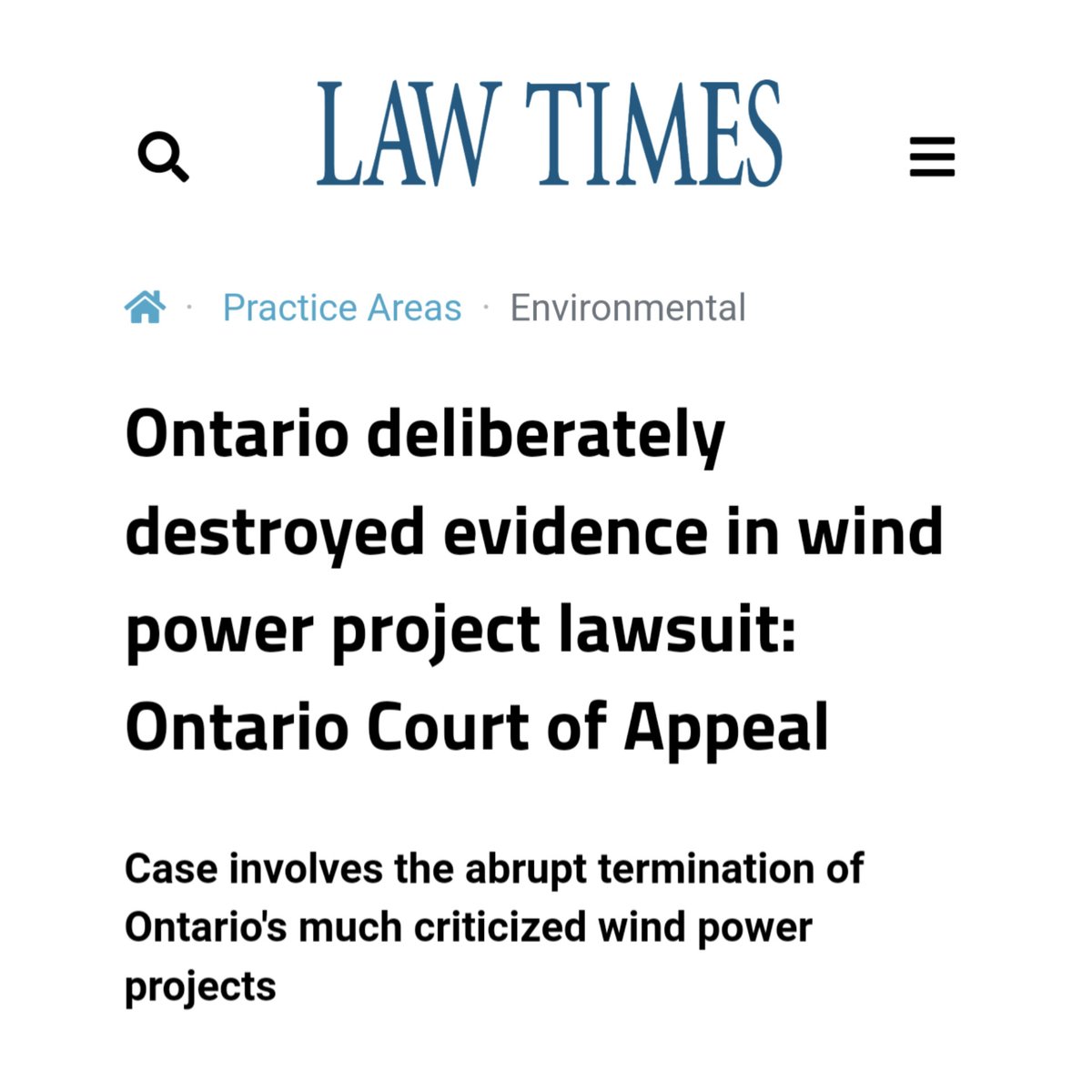 NewBlueON's tweet photo. Startling revelations emerge as the Ontario Court of Appeal confirms that evidence was deliberately destroyed in a wind power project lawsuit. 

Now is the time for something NEW and BLUE, and to bring back transparency and justice in Ontario politics. 

For the full story, click the link below. 👇
https://t.co/rWNKTZItq6

#onpoli #NewBlueOntario