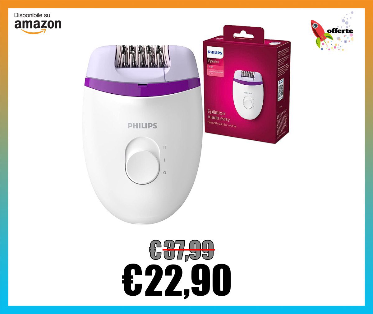 DailyOfferte's tweet photo. ⁣👉 https://t.co/OJGjJMCK4Q 👈
🧴 Philips BRE225/00 Satinelle Essential Epilatore Elettrico Compatto, Bianco/Viola

💥 Lo paghi 22,90€
❌ Invece di 37,99€
💰 Sconto del 40% https://t.co/rbwKOz8rU4