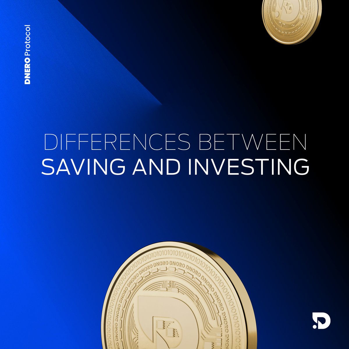 dnero_protocol's tweet photo. While saving is the act of putting money aside for future needs, investing is using that money to acquire assets or participate in opportunities that generate higher returns.

Did you know this term? We read you! https://t.co/mLdAYqnOQ6