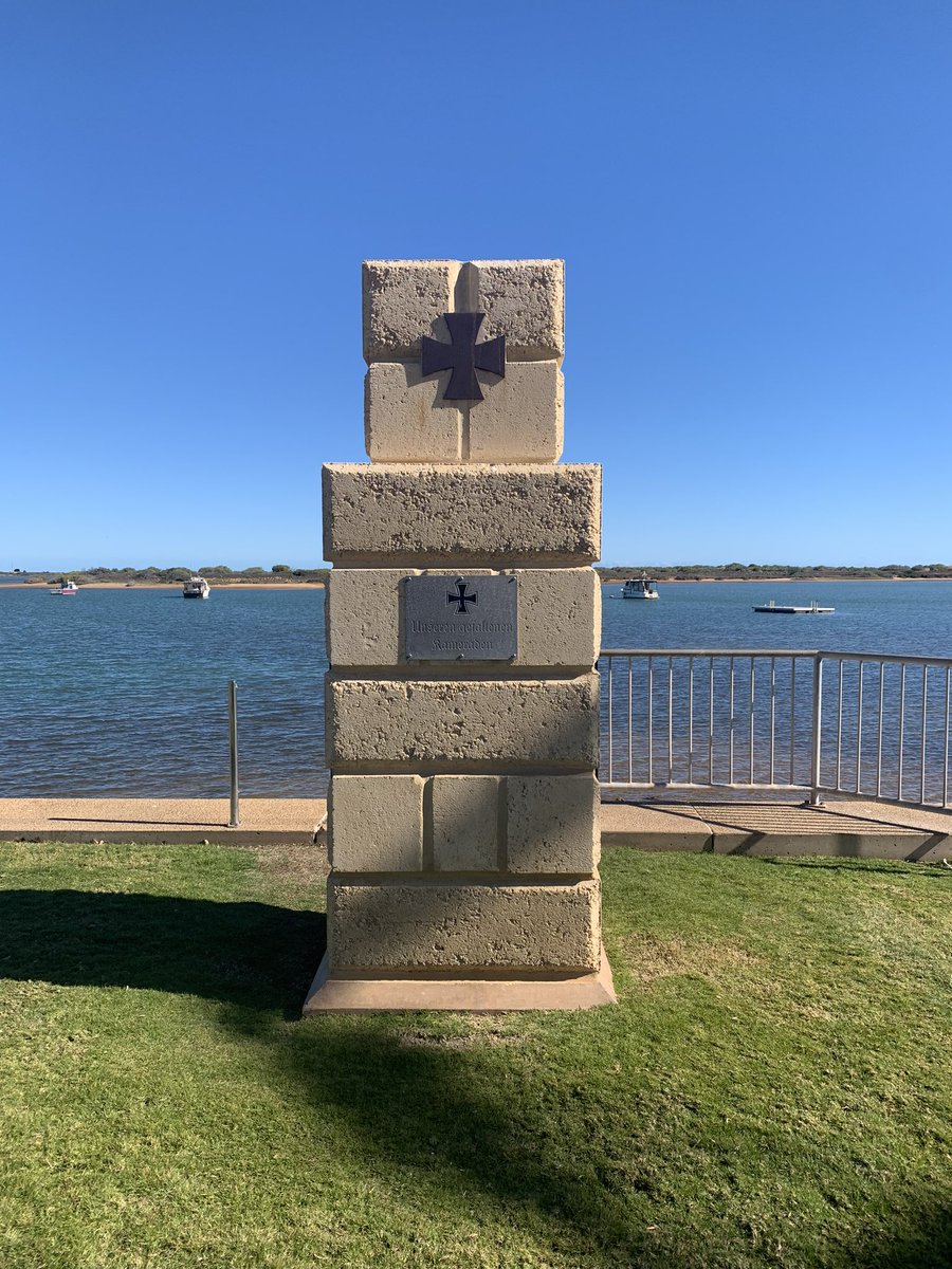 A first time for everything. A German War Memorial in Geraldton for Kormoran sailors lost in the action against the HMAS Sydney.