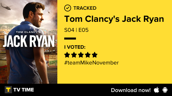 jkrabs's tweet photo. I've just watched episode S04 | E05 of Tom Clancy's Jack Ryan! https://t.co/Q3UB4xTzPo #tvtime https://t.co/A1VhYR4iAJ