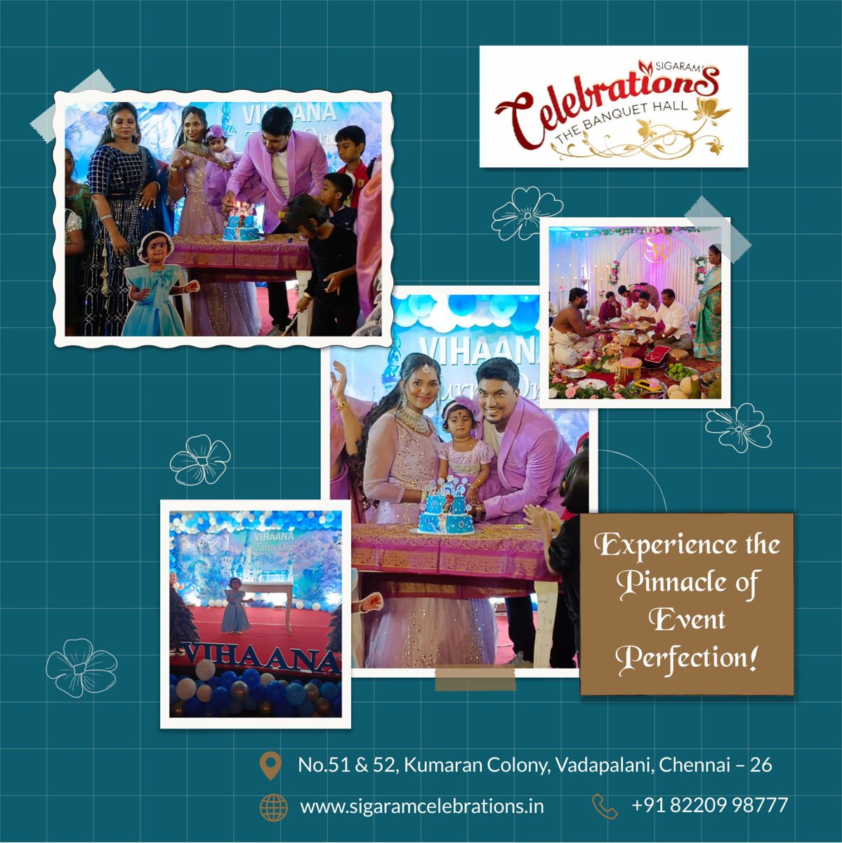 CsBanquethall's tweet photo. Experience the pinnacle of event perfection!

Set an appointment with Sigaram Celebrations The Banquet Hall for your Big Day.

Call us in 8220998777 to make your special day healthy and
memorable or visit https://t.co/c24PeJNah2
#SigaramCelebrationsBanquetHall https://t.co/DSfLxbPczs