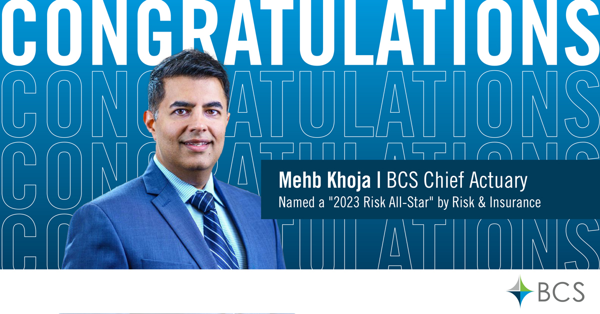 BCSFinancial's tweet image. BCS Chief Actuary Mehb Khoja has been named a "2023 Risk All-Star" by Risk &amp;amp; Insurance magazine! Read more about the accolades here: bit.ly/44GOjmA

Congratulations to Mehb, and to all of this year's All-Stars! 

bit.ly/3pH61HZ