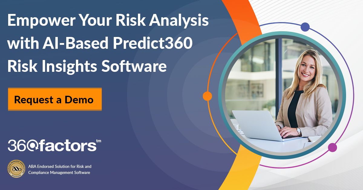 360factors's tweet image. Predict360 Risk Insights provides real-time insights into predicting emerging risks and identifying non-operating risks within your expected tolerance levels. Request a demo to explore more: bit.ly/44khJHo
#riskinsights #riskmanagement #riskassessment #riskandcompliance