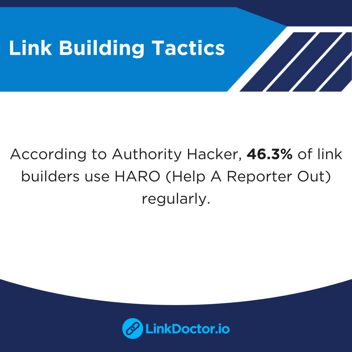 LinkDoctorHQ's tweet photo. Link Building Tactics 📈

According to Authority Hacker, 46.3% of link builders use HARO (Help A Reporter Out) regularly.

#linkdoctorhq #linkdoctor #linkbuilding #linkbuildingtips #haro #linkbuildingstrategy
#DigitalMarketing #digitalmarketingtips https://t.co/3Nv9Fe6QPP