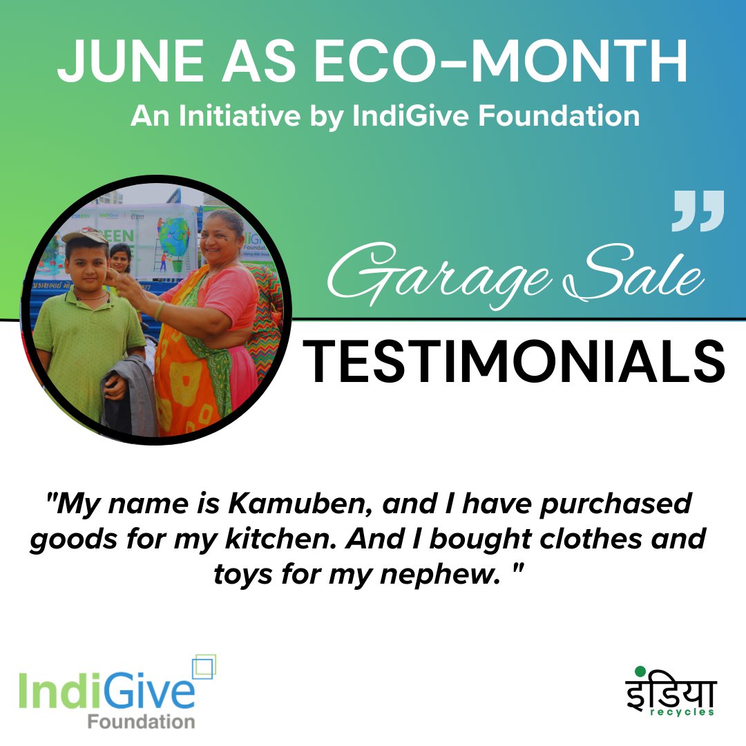 Indigive's tweet photo. IndiGive Foundation was overwhelmed to see the immense support and encouragement received at the Garage Sale from the people, where we gave away 293 kgs of donated pre-loved items at nominal cost. https://t.co/dB2E68DKjU