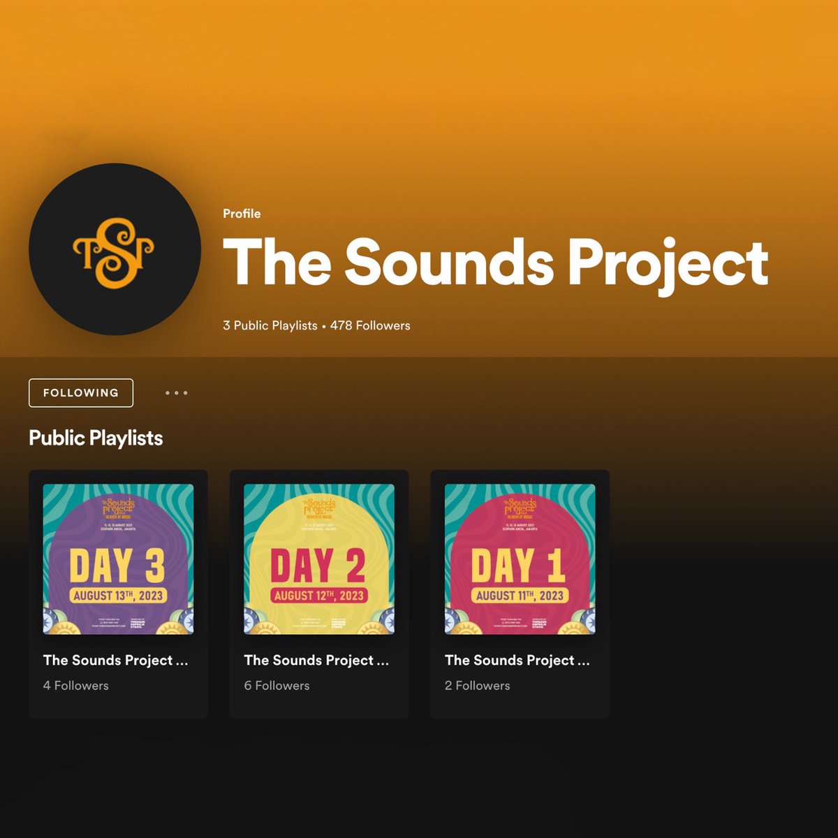 Welcoming weekend and it’s only 𝟮𝟴 𝗱𝗮𝘆𝘀 left to The Sounds Project Vol.6!🥳
Gear up and prepare yourself while you listening out to our Spotify Playlist (search: 𝘁𝗵𝗲𝘀𝗼𝘂𝗻𝗱𝘀𝗽𝗿𝗼𝗷𝗲𝗰𝘁 on Spotify)

Cya there👋🏻❤️

#TSP6 
#HeavenOfMusic 
#TheSoundsProject
