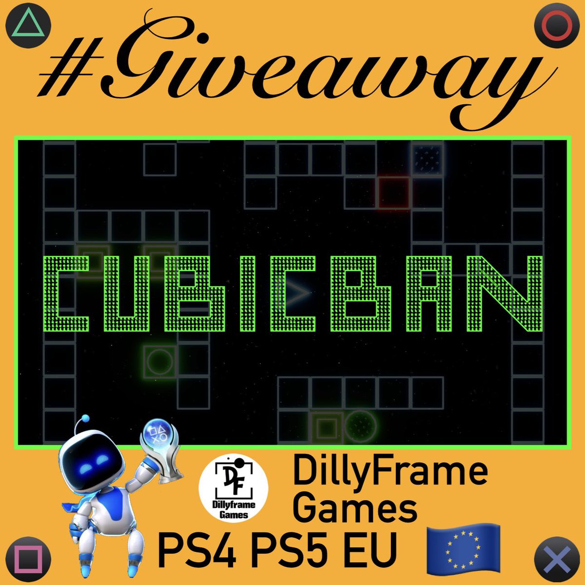 PSN_Robert2567's tweet photo. #Giveaway #Release #PS5Version

CubicBan
I have two codes
1 X PS4
1 X PS5

If you want a specific one, please comment
To win:
☑️ Retweet 🔄
☑️ Follow ⬇️⬇️
👤@PSN_Robert2567 &amp;
👤@DillyFrameGames

Winners will be announced in 48 hours!

🍀 Good Luck to all 🍀

#Giveaways #PS4 #PS5 https://t.co/M3AfBOzXAB