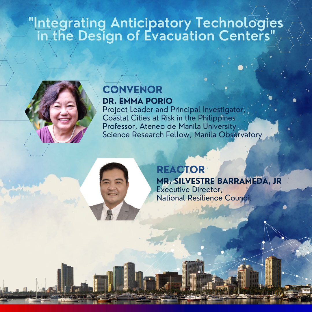 ccarPH's tweet photo. CCARPH and NRC are inviting you to a webinar on Anticipatory Technologies for Climate and Disaster Resilience on July 20, 2023, from 9am-12nn. Dr. Greg Tangonan, will be giving the keynote lecture. Mr. Silvestre Barrameda, Jr. will be the main reactor. https://t.co/LRgG1wmE7l