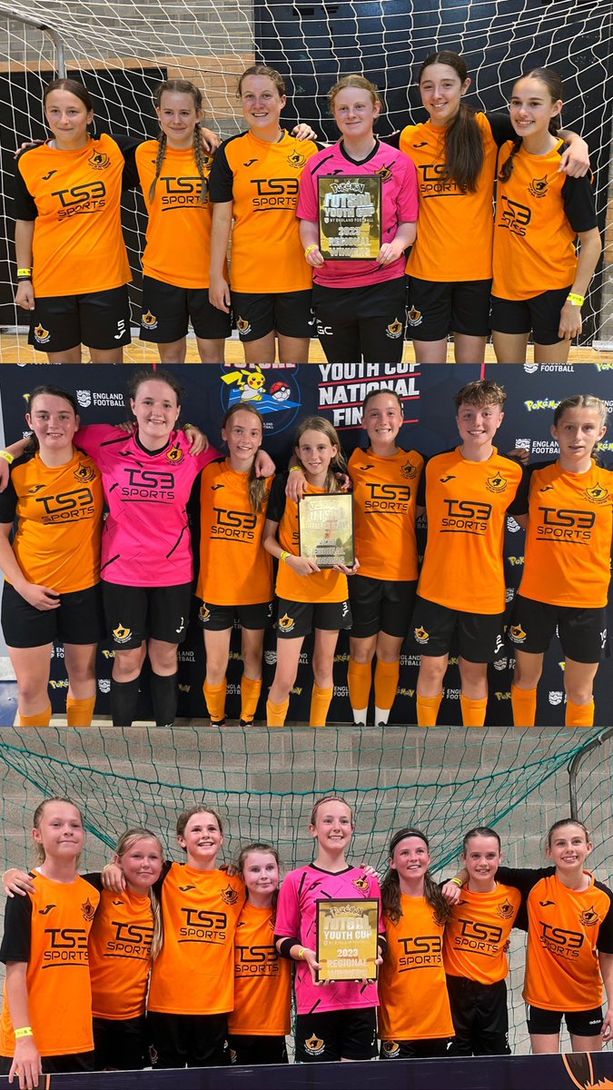COPFC2014's tweet photo. We want to wish our U12G, U14G &amp; U16G the very best of luck for this weekends Pokemon Finals.

3 female teams representing COPFC &amp; @HuntsFA in the top 4 in the country. 

Enjoy every moment &amp; play the futsal way 🧡 https://t.co/Efa1scirkb