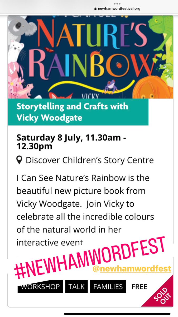 Looking forward to seeing everyone at my event @NewhamWordFest tomorrow! #childrensbooks #nonfictionfriday