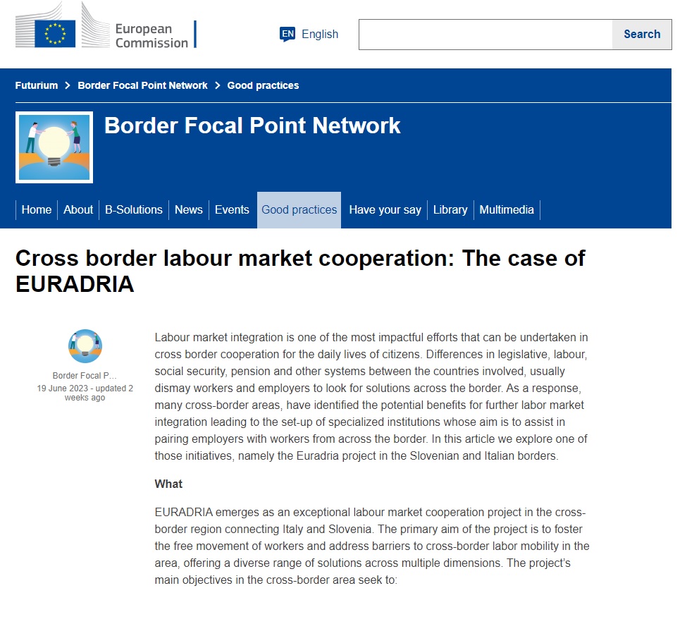 #risultati
🤩Il progetto #EURADRIA riconosciuto come #buonapratica europea nell’ambito delle attività relative allo sviluppo del mercato del lavoro e alla #collaborazione efficace tra le Organizzazioni con soluzioni e metodi #innovativi!
👇Scopri di più👇
bit.ly/EURADRIA_Buona…