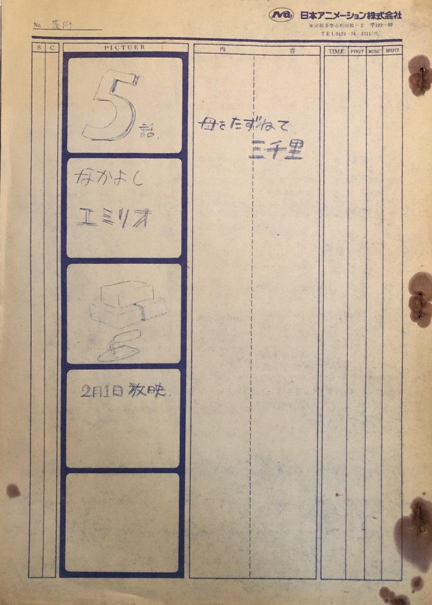 こんなの出て来たシリーズ 母をたずねて三千里 5話 絵コンテ 演出 高畑